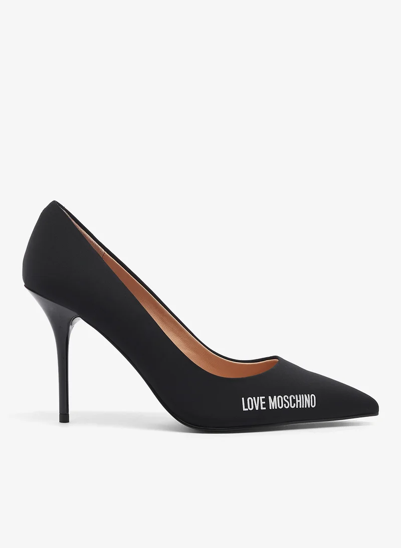 Rubber Logo Platform Pumps